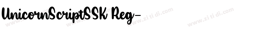 UnicornScriptSSK Reg字体转换